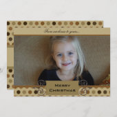 Chocolate Stippen Custom Photo Holiday Kaart (Voorkant / Achterkant)