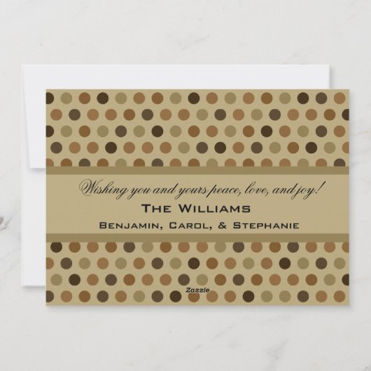 Chocolate Stippen Custom Photo Holiday Kaart (Achterkant)