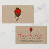 chocolate strawberry business card visitekaartje (Voorkant / Achterkant)