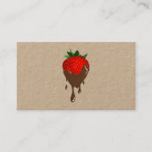 chocolate strawberry business card visitekaartje (Voorkant)