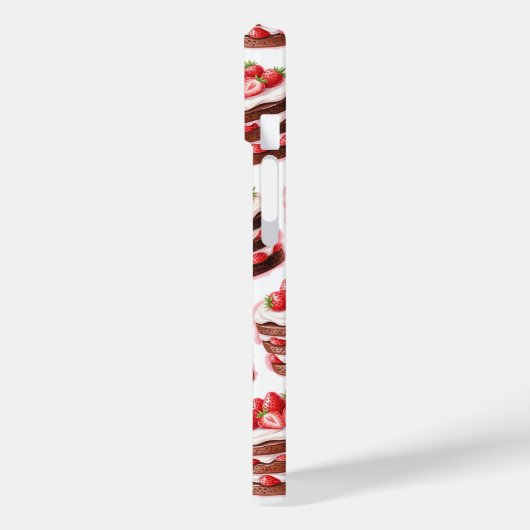 Chocolate Strawberry Cakes Fun Foodie Custom name Case-Mate iPhone Case (Achterkant / Links)