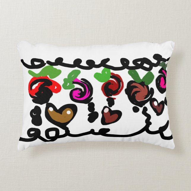 Chocolate Strawberry's valentine  Accent Kussen (Voorkant)