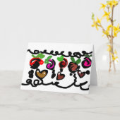 Chocolate Strawberry's valentine  Kaart (Gele Bloem)