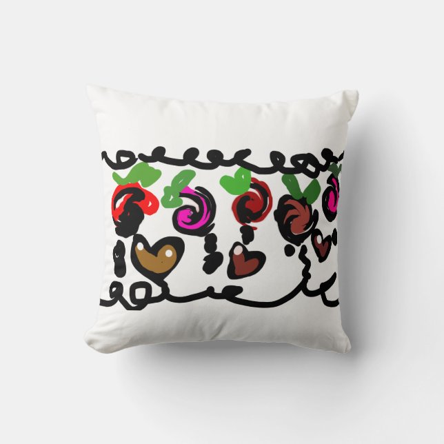 Chocolate Strawberry's valentine  Kussen (Voorkant)