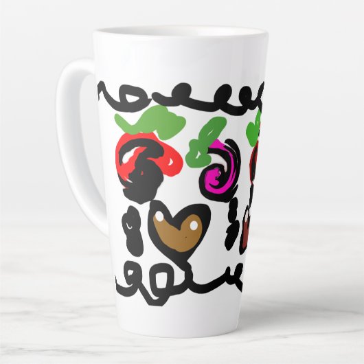 Chocolate Strawberry's valentine Latte Mok (Linkerhoek)