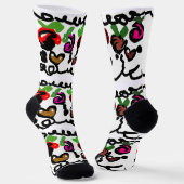 Chocolate Strawberry's valentine  Sokken (Gebogen)