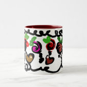 Chocolate Strawberry's valentine  Tweekleurige Koffiemok (Center)