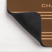 Chocolate Stripes aangepast monogram mousepad Muismat (Hoek)