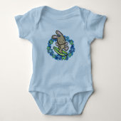 Chocolate Surfing Bunny Baby T-Shirts (Voorkant)