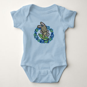 Chocolate Surfing Bunny Baby T-Shirts