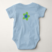 Chocolate Surfing Bunny Baby T-Shirts (Achterkant)