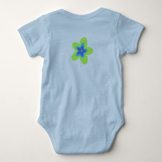 Chocolate Surfing Bunny Baby T-Shirts (Achterkant)