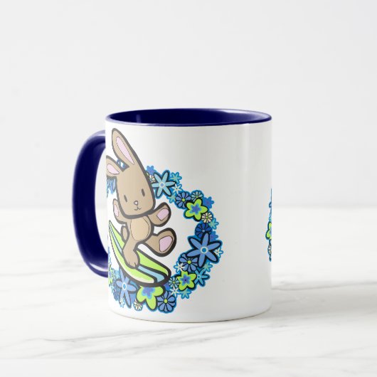 Chocolate Surfing Bunny-Mokken Mok (Voorkant links)