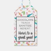 Chocolate Teach Sanitize Herhaal het grote schoolj Cadeaulabel (Voorkant)