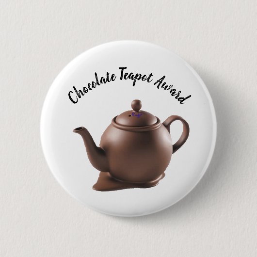 Chocolate Teapot Award Ronde Button 5,7 Cm (Voorkant)