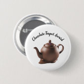 Chocolate Teapot Award Ronde Button 5,7 Cm (Voorkant /achterkant)
