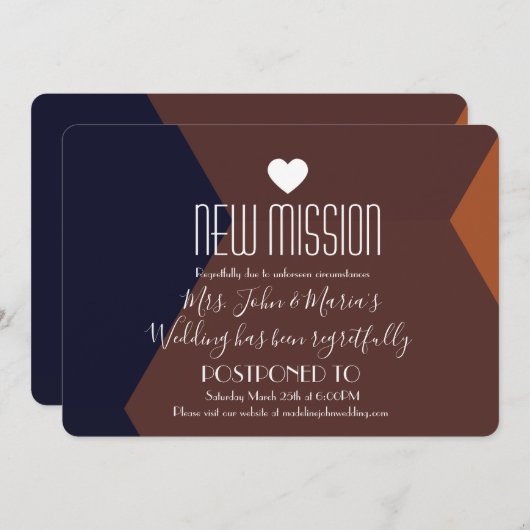 Chocolate Terracotta New Mission Extension Kaart (Voorkant / Achterkant)