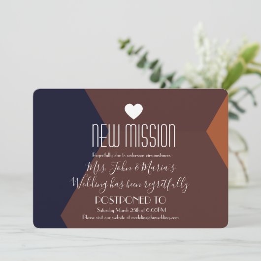 Chocolate Terracotta New Mission Extension Kaart (Staand voorkant)