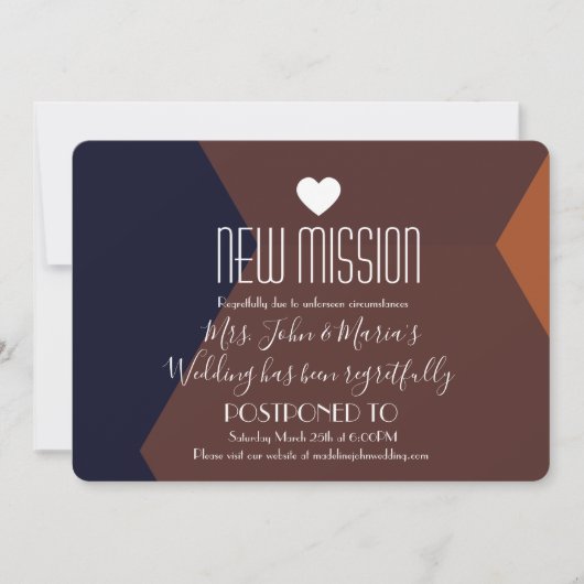 Chocolate Terracotta New Mission Extension Kaart (Voorkant)