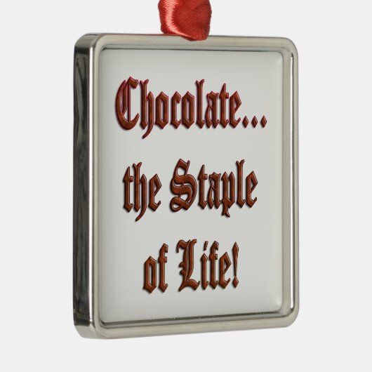 Chocolate the Staple of Life Br. Prem. Sq Ornament (Rechts)