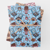 Chocolate theme cute wrapping paper sheets (In situ)