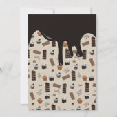 Chocolate Theme Pattern Vrijgezellenfeest Kaart (Achterkant)