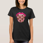 Chocolate Tongue Chocoholic Choco Candy Bar Cocoa  T-shirt (Voorkant)