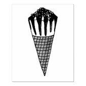 Chocolate Vanilla Ice Cream Nutty Nuts Buddy Cone Rubberstempel (Afrduk)