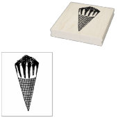 Chocolate Vanilla Ice Cream Nutty Nuts Buddy Cone Rubberstempel (Gestempeld)