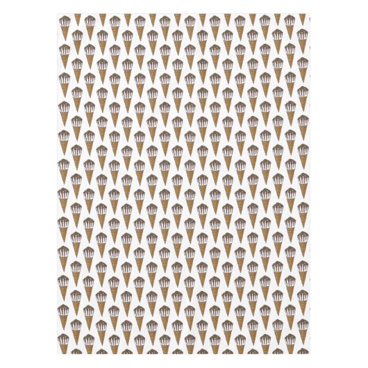 Chocolate Vanilla Ice Cream Nutty Nuts Buddy Cone Tafelkleed (Voorkant)