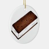 Chocolate Vanilla Ice Cream Sandwich Keramisch Ornament (Rechts)