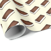 Chocolate Vanilla Ice Cream Sandwiches Cadeaupapier (Rol Hoek)