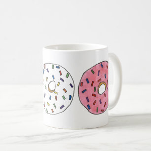 Chocolate Vanilla Strawberry Donut Doughnut Foodie Koffiemok