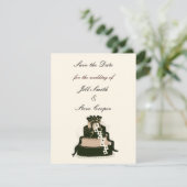 Chocolate Wedding Cake Save the Date (Staand voorkant)