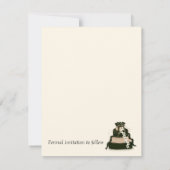 Chocolate Wedding Cake Save the Date (Achterkant)