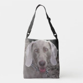 Chocolate Weimaraner Crossbody Tas (Achterkant)