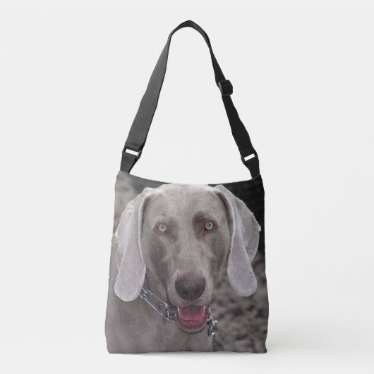 Chocolate Weimaraner Crossbody Tas (Voorkant)