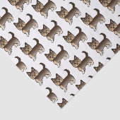 Chocolate Yorkshire Terrier Cute Dog Pattern Tissuepapier (Detail)