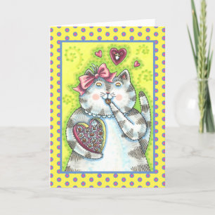 CHOCOLATES UIT DE SECRET ADMIRER VAN KITTEN, VALEN FEESTDAGEN KAART