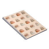 Chocolates Watercolor Pattern Notebook Notitieboek (Rechterzijde)