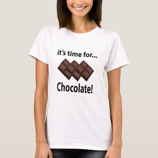Chocolatier Chocolade Het Is Tijd Voor Chocolade T-shirt (Voorkant)