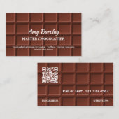 Chocolatier Custom QR Visitekaartje (Voorkant / Achterkant)