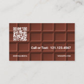 Chocolatier Custom QR Visitekaartje (Achterkant)