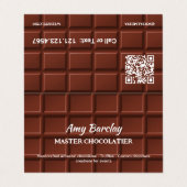 Chocolatier Custom QR Visitekaartje (Buitenkant ongevouwen)