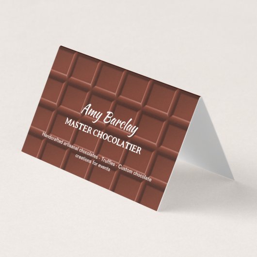 Chocolatier Custom QR Visitekaartje (Voorkant)