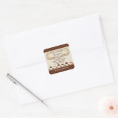 Chocolatier Display Counter Promotie Vierkante Sticker (Envelop)