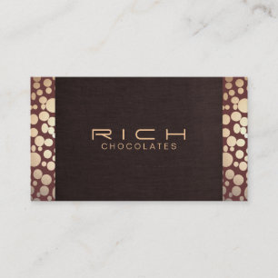 Chocolatier Elegant Brown and Gold Visitekaartje