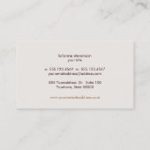 Chocolatier Elegant Brown and Gold Visitekaartje (Achterkant)