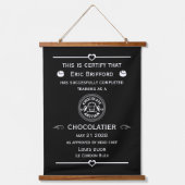 Chocolatier Maker-certificaat Hangend Wandkleed (Voorkant)