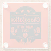 Chocolatier Maker Glazen Onderzetter (Achterkant)